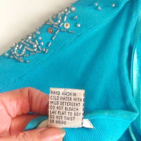 Cache Blue Embellished Halter Tank Top - Picture 4 of 11